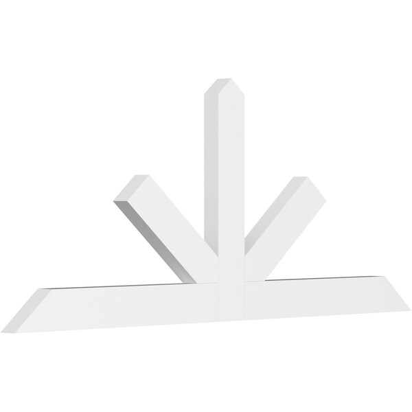 Ekena Millwork Saratoga Architectural Grade PVC Gable Bracket, 60"W x 25"H x 2"D x 4"F, 10/12 Pitch GBP060X25X0204SAR00 - main